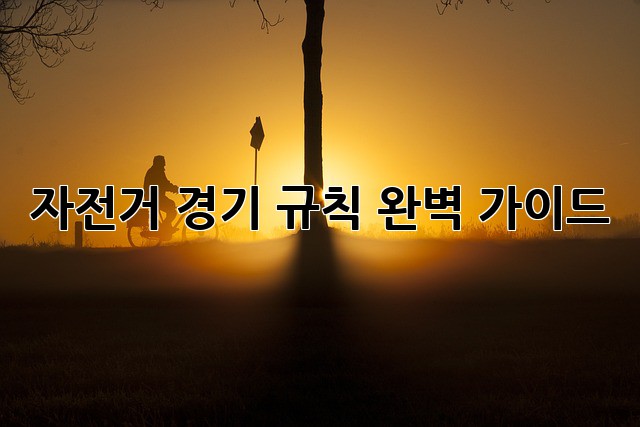 자전거 경기 규칙 완벽 가이드