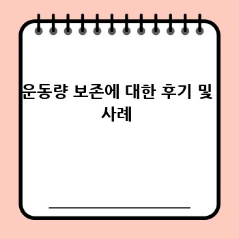 운동량 보존에 대한 후기 및 사례