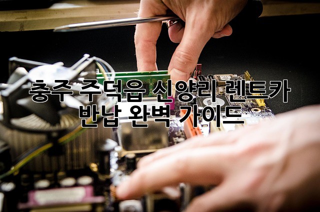 충주 주덕읍 신양리 렌트카 반납 완벽 가이드