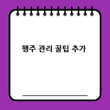 행주 관리 꿀팁 추가