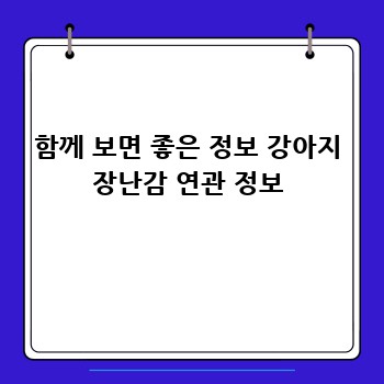 함께 보면 좋은 정보 강아지 장난감 연관 정보