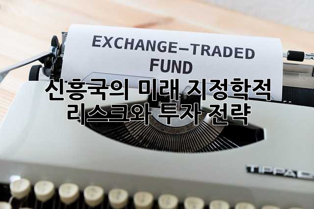 신흥국의 미래: 지정학적 리스크와 투자 전략