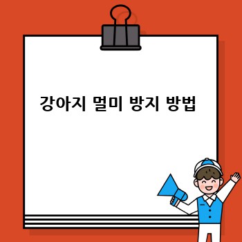 강아지 멀미 방지 방법