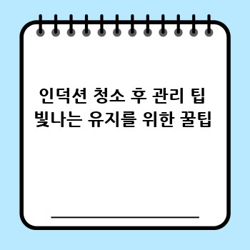 인덕션 청소 후 관리 팁 빛나는 유지를 위한 꿀팁