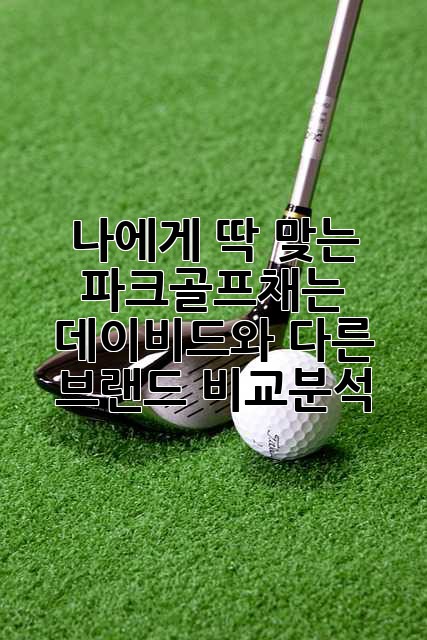 나에게 딱 맞는 파크골프채는? 데이비드와 다른 브랜드 비교분석!