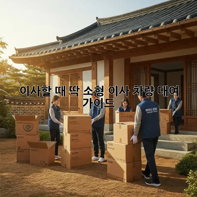 이사할 때 딱! 소형 이사 차량 대여 가이드